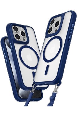 CepteToptan iPhone 15 Pro Max Kılıf Enka Magsafe Silikon Kılıf - Lacivert - DROPX2080-4724