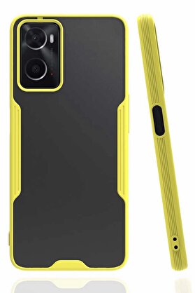 CepteToptan Oppo A96 Kılıf Platin Silikon - Sarı - DROPX4709-9792