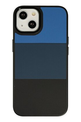 CepteToptan iPhone 14 Plus Kılıf King Kapak - Mavi-Siyah - DROPX1759-9557