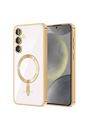 CepteToptan Samsung Galaxy S24 Plus Kılıf Kross Magneticsafe Kapak - Gold - DROPX2310-3188