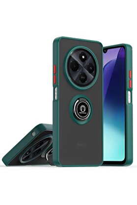 CepteToptan Realme C75 4G Kılıf Montreal Yüzüklü Silikon Kapak - Yeşil - DROPX2929-4707