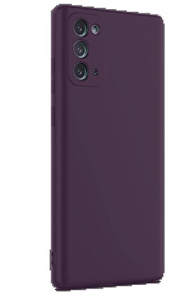 CepteToptan Samsung Galaxy Note 20 Kılıf First Silikon - Mürdüm - DROPX3823-4975