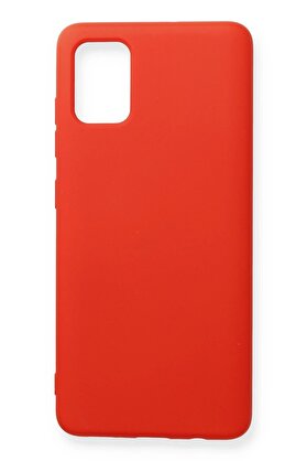 CepteToptan Samsung Galaxy A71 Kılıf Nano içi Kadife Silikon - Kırmızı - DROPX5862-5663