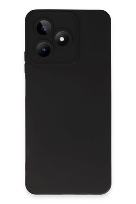 CepteToptan Realme C53 Kılıf Nano içi Kadife Silikon - Siyah - DROPX9249-6174