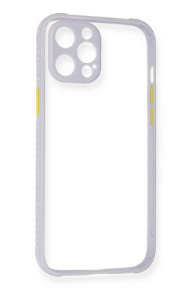 CepteToptan iPhone 12 Pro Kılıf Miami Şeffaf Silikon - Lila - DROPX1237-6922