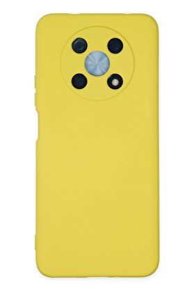 CepteToptan Huawei Nova Y90 Kılıf Nano içi Kadife Silikon - Sarı - DROPX8146-3690