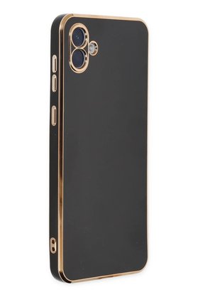CepteToptan Samsung Galaxy A04 Kılıf Volet Silikon - Siyah - DROPX7559-6505