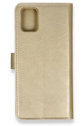 CepteToptan Samsung Galaxy A71 Trend S Plus Kapaklı Kılıf - Gold - DROPX3959-8935