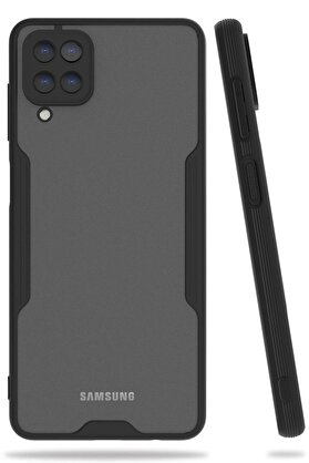 CepteToptan Samsung Galaxy A22 Kılıf Platin Silikon - Siyah - DROPX3294-4164