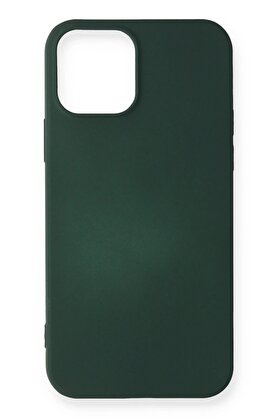 CepteToptan iPhone 12 Mini Kılıf First Silikon - Koyu Yeşil - DROPX8556-4219
