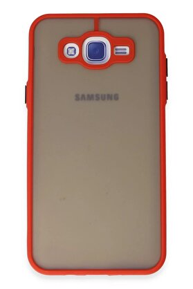 CepteToptan Samsung Galaxy J7 Kılıf Montreal Silikon Kapak - Kırmızı - DROPX3280-2218