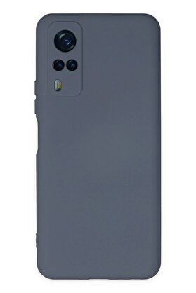CepteToptan Vivo Y53S Kılıf Nano içi Kadife Silikon - Gri - DROPX6389-9714