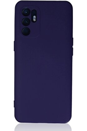 CepteToptan Oppo Reno 6 Kılıf Nano içi Kadife Silikon - Mor - DROPX8115-8178