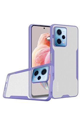 CepteToptan Xiaomi Redmi Note 12 5G Kılıf Platin Silikon - Lila - DROPX6315-4519