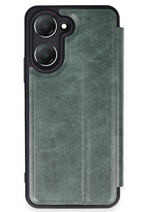 DropCep Vivo Y18 Kılıf Flip Cover - Koyu Yeşil - Ogz6262-9871