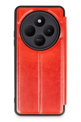 CepteToptan Xiaomi Redmi 14C Kılıf Flip Cover - Kırmızı - DROPX4437-7771