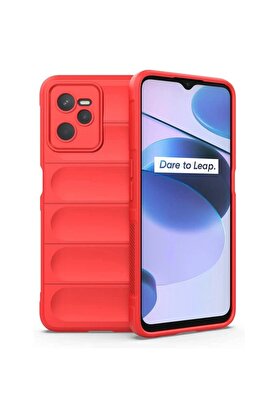 CepteToptan Realme C35 Kılıf Optimum Silikon - Kırmızı - DROPX6461-3760