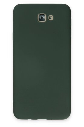 CepteToptan Samsung Galaxy J7 Prime Kılıf Nano içi Kadife Silikon - Koyu Yeşil - DROPX6337-2557