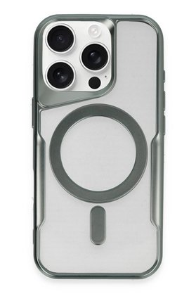 CepteToptan iPhone 16 Pro Kılıf Boyi Magsafe Silikon Kapak - Yeşil - DROPX5578-6858