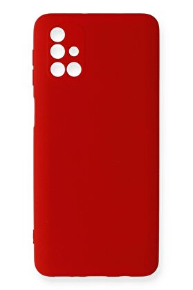 CepteToptan Samsung Galaxy M31S Kılıf Nano içi Kadife Silikon - Kırmızı - DROPX3192-3627