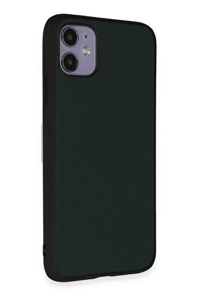 CepteToptan iPhone 11 Kılıf Taft Kapak - Koyu Yeşil - DROPX4691-5640