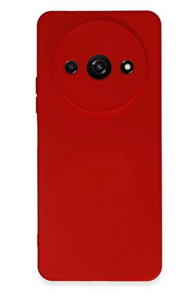 CepteToptan Xiaomi Redmi A3 4G Kılıf Nano içi Kadife Silikon - Kırmızı - DROPX3386-5494