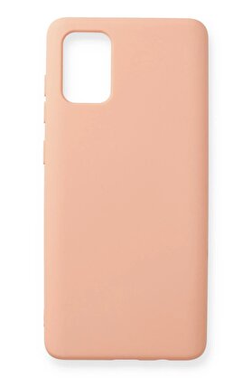 CepteToptan Samsung Galaxy A71 Kılıf Nano içi Kadife Silikon - Pudra - DROPX7242-7715