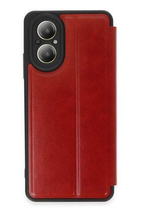 CepteToptan Realme 12 Lite Kılıf Flip Cover - Kırmızı - DROPX4361-9788