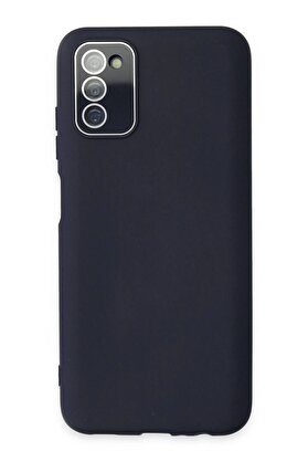 CepteToptan Samsung Galaxy A03S Kılıf Lansman Glass Kapak - Lacivert - DROPX5133-3880