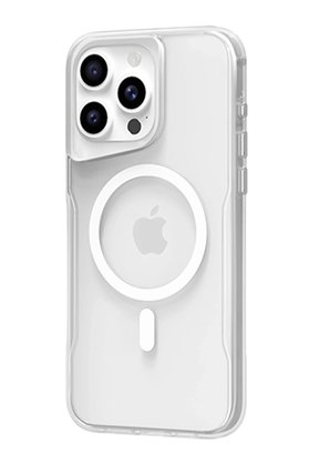 CepteToptan iPhone 15 Pro Max Kılıf PC Poso Magsafe Kapak - Şeffaf - DROPX6398-9819