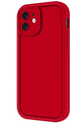 CepteToptan iPhone 11 Kılıf Viera Silikon - Kırmızı - DROPX3271-4313