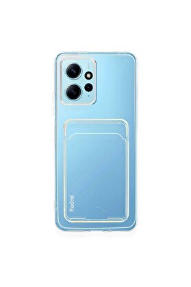 CepteToptan Xiaomi Redmi Note 12 4G Kılıf Kart Şeffaf Silikon - Şeffaf - DROPX5755-2605