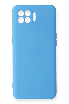CepteToptan Oppo Reno 4 Lite Kılıf Nano içi Kadife Silikon - Mavi - DROPX4247-9074