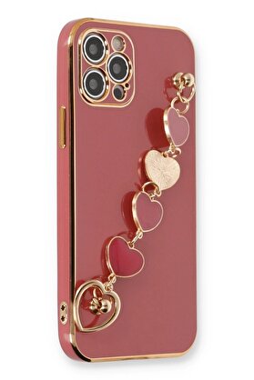 CepteToptan iPhone 12 Pro Kılıf Esila Silikon - Kırmızı - DROPX7720-2724