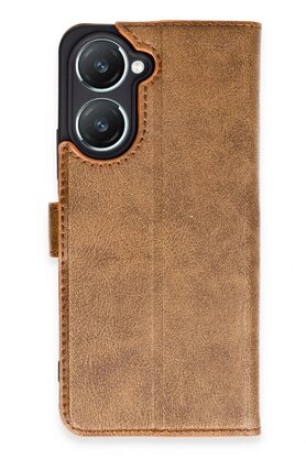 CepteToptan Vivo Y18 Kılıf Trend S Plus Kapaklı Kılıf - Taba - vb9795-3525