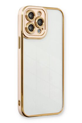 CepteToptan iPhone 13 Pro Max Kılıf Liva Lens Silikon - Pudra - DROPX1104-1777
