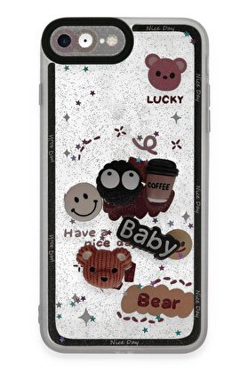 CepteToptan iPhone 7 Kılıf Sweet Desenli Silikon Kapak - Sarı - DROPX4618-8723