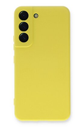 CepteToptan Samsung Galaxy S22 Plus Kılıf Nano içi Kadife Silikon - Sarı - DROPX2206-3728