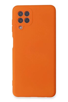 CepteToptan Samsung Galaxy A22 Kılıf Nano içi Kadife Silikon - Turuncu - DROPX9369-9795