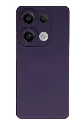 CepteToptan Xiaomi Redmi Note 13 Pro 4G Kılıf Nano içi Kadife Silikon - Mor - DROPX2609-1402