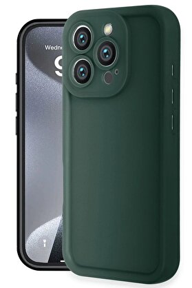 CepteToptan iPhone 16 Pro Max Kılıf Viera Silikon - Koyu Yeşil - DROPX7385-1540