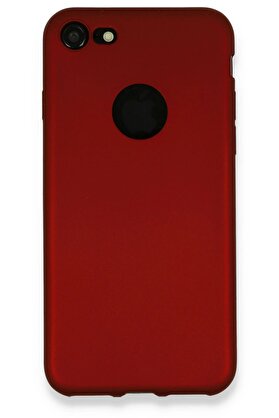 CepteToptan iPhone 7 Kılıf First Silikon - Bordo - DROPX5860-3586