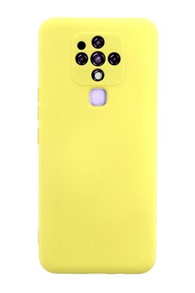CepteToptan Tecno Camon 16 Kılıf Nano içi Kadife Silikon - Sarı - DROPX6441-1697
