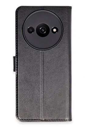 CepteToptan Xiaomi Redmi A3 4G Kılıf Trend S Plus Kapaklı Kılıf - Siyah - DROPX9039-3175