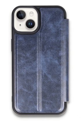 CepteToptan iPhone 14 Kılıf Flip Cover - Lacivert - DROPX8678-6666