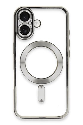 CepteToptan iPhone 16 Kılıf Kross Magneticsafe Kapak - Gümüş - DROPX1545-6694