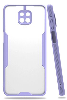 CepteToptan Xiaomi Redmi Note 9S Kılıf Platin Silikon - Lila - DROPX5698-2815