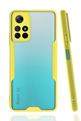 CepteToptan Xiaomi Redmi Note 11T Kılıf Platin Silikon - Sarı - DROPX3417-1156