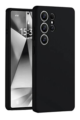 CepteToptan Samsung Galaxy S25 Ultra Kılıf Nano içi Kadife Silikon - Siyah - DROPX2642-6562