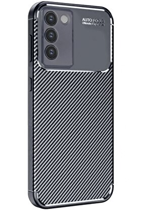 CepteToptan Vivo V30 Lite 4G Kılıf Auto Focus Karbon Kapak - Siyah - DROPX4828-4879